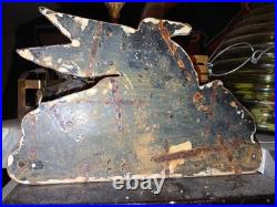 Vintage Mobil 8 Porcelain Sign Old Gas Pump Plate Oil Service Station Pegasus