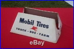 Vintage Mobil Bus Farm Truck Tire Rack Sign Gas Gasoline Oil With Pegasus Rare One