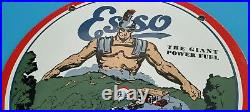 Vintage Mobil Gasoline, Esso 2 Porcelain Gas Advertising Service Station Signs