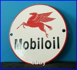 Vintage Mobil Gasoline Porcelain Gas Oil Service Station Pump 6 Pegasus Sign