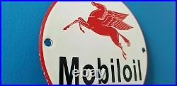 Vintage Mobil Gasoline Porcelain Gas Oil Service Station Pump 6 Pegasus Sign