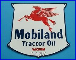 Vintage Mobil Gasoline Porcelain Gas Service Tractor Pegasus Motor Oil Sign