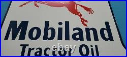 Vintage Mobil Gasoline Porcelain Gas Service Tractor Pegasus Motor Oil Sign