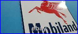 Vintage Mobil Gasoline Porcelain Gas Service Tractor Pegasus Motor Oil Sign