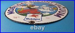 Vintage Mobil Gasoline Sign Popeye Comic Mobilgas Socony GasPorcelain Sign