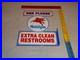 Vintage Mobil Mobilgas Clean Restrooms Pegasus 12 X10 Gasoline Oil Flange Sign