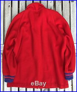 Vintage Mobil Oil Wool Jacket Gas Station Size 42 Oliver Bros USA PRIORITY MAIL