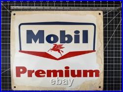 Vintage Mobil Premium Porcelain Gas Pump Plate Sign Gas & Oil Advertising Vintage Mobil Premium Porcelain Gas Pump Plate Sign Gas & Oil Advertising