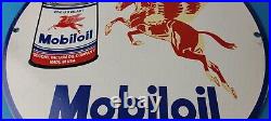 Vintage Mobil Sign Pegasus Mobilgas Gas Oil Can Bucket Porcelain Pump Sign