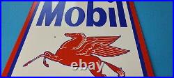 Vintage Mobil Tires Pegasus Porcelain Pegasus Service Station Gasoline Oil Sign