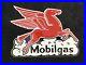 Vintage Mobilgas Metal Sign Gas Oil Service Station Pump Plate Rare Pegasus