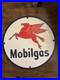 Vintage Mobilgas Pegasus 12 Metal Sign Classic Red Horse Gas Oil Advertising