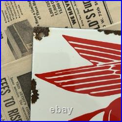 Vintage Mobilgas Pegasus Oil Pump 8x12 Inches Porcelain Enamel Sign