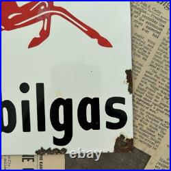 Vintage Mobilgas Pegasus Oil Pump 8x12 Inches Porcelain Enamel Sign