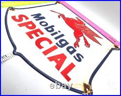 Vintage Mobilgas Special Porcelain Sign Dealership Gas Mobil Motor Oil Peggy Gas