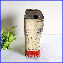 Vintage Mobiloil A Motor Oil Advertising Tin Can Automobile Collectible T198