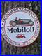 Vintage Mobiloil Gargoyle Porcelain Sign, Vacuum Oil Company Ltd. 12