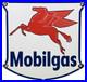 Vintage Mobiloil Porcelain Sign Dealership Gas Station Mobil Motor Oil Peggy