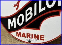 Vintage Mobiloil Porcelain Sign Dealership Gas Station Mobil Motor Oil Peggy