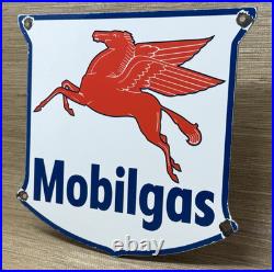Vintage Mobiloil Porcelain Sign Dealership Gas Station Mobil Motor Oil Peggy