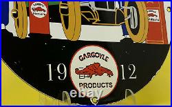 Vintage Mobiloil Porcelain Sign Gas Station Pump Plate Mobil Gargoyle Motor Oil