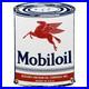Vintage Mobiloil Porcelain Sign Socony Vacuum Oil Can Pegasus Gas Station Garage