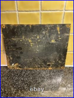 Vintage Mobiloils Vacuum Oil Company Gargoyle Enamel Advertising Sign