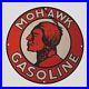 Vintage Mohawk Gasoline 1979 Oil Porcelain Gas Pump Sign