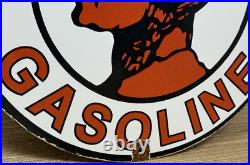 Vintage Mohawk Gasoline Porcelain Sign Gas Station Pump Plate Motor Oil Service Vintage Mohawk Gasoline Porcelain Sign Gas Station Pump Plate Motor Oil Service