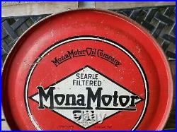 Vintage Mona Motor Oil 5 Gallon Metal Can Gasoline Advertising. Very Rare. 1920s