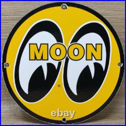 Vintage Moon Racing Porcelain Dealership Sign Sales Service Motor Oil Gas Vintage Moon Racing Porcelain Dealership Sign Sales Service Motor Oil Gas