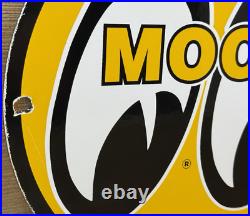 Vintage Moon Racing Porcelain Dealership Sign Sales Service Motor Oil Gas Vintage Moon Racing Porcelain Dealership Sign Sales Service Motor Oil Gas