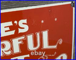 Vintage Moore's Wonderful Rat Destroyer Porcelain Sign General Store Gas Oil Ace