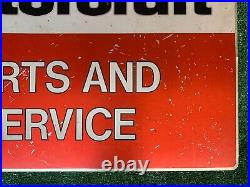 Vintage Motorcraft Sign'Parts and Service' Double Sided, Tin, 24 x 36