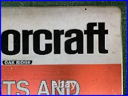 Vintage Motorcraft Sign'Parts and Service' Double Sided, Tin, 24 x 36