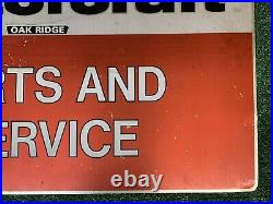 Vintage Motorcraft Sign'Parts and Service' Double Sided, Tin, 24 x 36