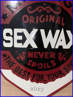 Vintage Mr. Zogs Sexwax Porcelain Enamel Sign