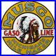 Vintage Musgo Gasoline Porcelain Sign Gas Station Pump Motor Oil Service