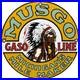 Vintage Musgo Gasoline Porcelain Sign Gas Station Pump Motor Oil Service