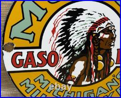 Vintage Musgo Gasoline Porcelain Sign Gas Station Pump Motor Oil Service