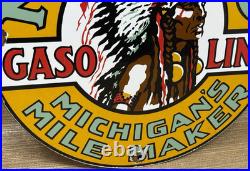 Vintage Musgo Gasoline Porcelain Sign Gas Station Pump Motor Oil Service