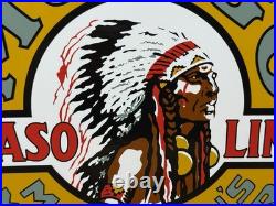 Vintage Musgo Gasoline Porcelain Sign Gas Station Pump Motor Oil Service