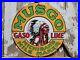 Vintage Musgo Gasoline Sign Old Embossed Metal Service Sales Gas Oil Advertising