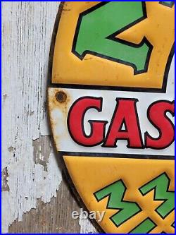 Vintage Musgo Gasoline Sign Old Embossed Metal Service Sales Gas Oil Advertising Vintage Musgo Gasoline Sign Old Embossed Metal Service Sales Gas Oil Advertising