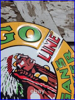 Vintage Musgo Gasoline Sign Old Embossed Metal Service Sales Gas Oil Advertising