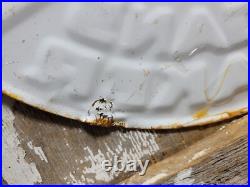 Vintage Musgo Gasoline Sign Old Embossed Metal Service Sales Gas Oil Advertising