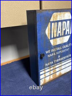 Vintage NAPA Thermostats Metal 5 shelf Wall Cabinet