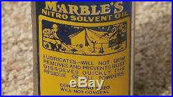 Vintage NOS Marble's Oil Can Handy Oiler with Camping Graphics Lead Top MINTY