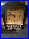 Vintage National Batteries Electric Auto Gas Oil Advertising Spinner Clock