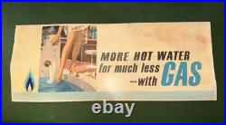 Vintage Natural Gas Advertisement Signs Lot of 2